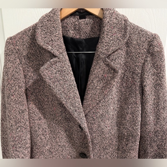 Express Pink Tweed Trench Knee Length Coat NWT - Picture 2 of 6
